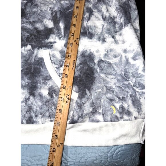 Jessica Simpson Active Tie-Dye Hoodie Sweatshirt 3X Gray & White - Picture 6 of 7